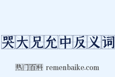 哭大兄允中反义词是什么意思的图片